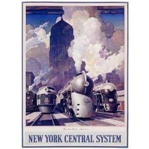  Leslie Ragan   New York Central Railroad Giclee on acid 
