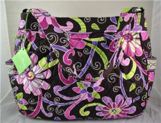 NWT Vera Bradley Reversible Tote   Bag Handbag Purple Punch  