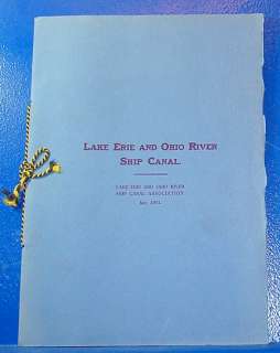 1911 LAKE ERIE & OHIO RIVER SHIP CANAL/History  