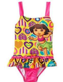 Dora The Explorer HEART Swim Bathing Suit 2T 3T 4T  