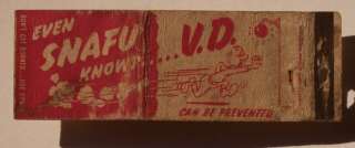 1940s Full Length Matchbook Snafu VD Venereal Disease  