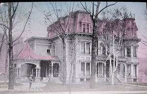 1916 VENANGO CLUB, Oil City, PA Hand Colored Postcard  