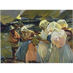     Joaquin Sorolla y Bastida   24 x 18 inches   Valencian fisherwomen