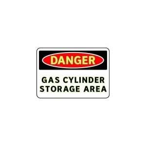 BRADY 102483 Sign,Gas Cylinder,Aluminum,7 x 10 In  