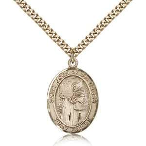 Gold Filled St. Saint John of the Cross Medal Pendant 1 x 3/4 Inches 