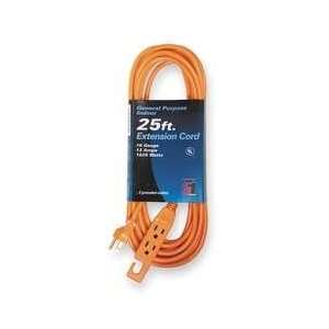  Power First 1FD73 Extension Cord, 25 Ft, Orange, SJT, 5 