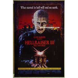 HELLRAISER 3 soundtrack style one sheet movie poster 92 
