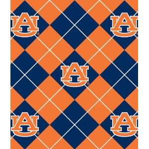  College University of Auburn Tigers Argyle Print Fleece 