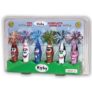  Kooky Klickers, Krew 25 Collector Set, 6 pens, Assorted 