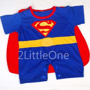 Superman Hero Baby Boy Fancy Costumes Outfit Sz 3m 24m  
