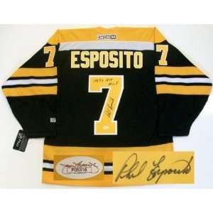  Autographed Phil Esposito Uniform   with mvp Inscription 