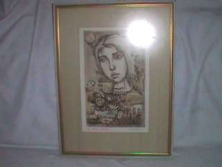 Art drawing signed, AMEN (Irving Amen) is numbered 29/90. Titled 