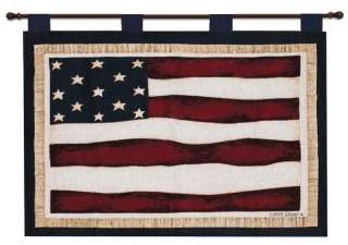 AMERICAN FLAG PATRIOTIC DECOR ART TAPESTRY WALL HANGING  