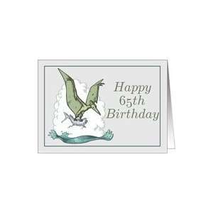  Happy 65th Birthday / Pterodactyl Card Toys & Games