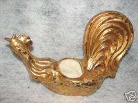 Rare Art Deco Cameron West Virginia Weeping Gold Art Pottery Rooster 
