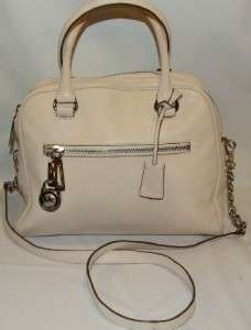   Kors Joan Knox Satchel Bag Purse Handbag Vanilla Leather  