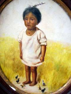 California Artist Grace Carpenter Hudson Oil Painting, Hawaiian Girl 