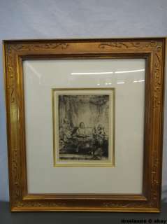 Rembrandt Van Rijn Christ at Emmaus Etching Dry Point & Burr  