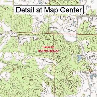 USGS Topographic Quadrangle Map   Hallsville, Missouri (Folded 