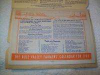 1948 Calendar BLUE VALLEY CREAMERY Osborne Co EPHEMERA  