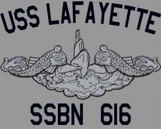 US Navy USS Lafayette SSBN 616 Submarine T Shirt  