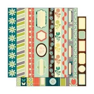   Social Club Double Sided Borders 12X12 Sheet ; 25 Items/Order Arts