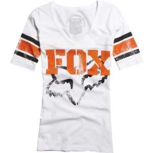 Fox Racing Trick Football Girls Short Sleeve Racewear Shirt   White 