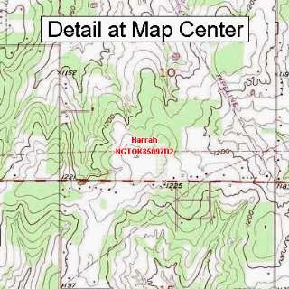  USGS Topographic Quadrangle Map   Harrah, Oklahoma (Folded 