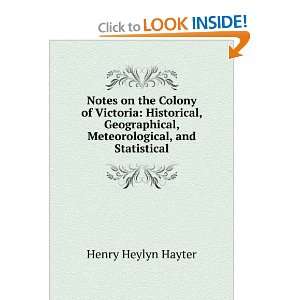   , and Statistical Henry Heylyn Hayter  Books