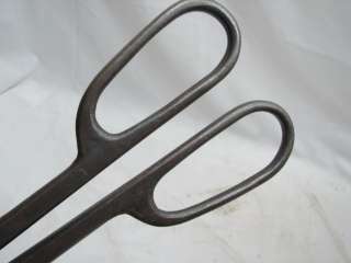 CC MARTIN ;ANCASTER CO PA ANTIQUE HAND FORGED BLACKSMITH TONGS SIGNED 