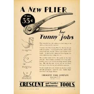  1930 Ad Crescent Tool Smith Hemenway Wire Cutting Plier 
