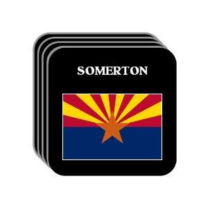 US State Flag   SOMERTON, Arizona (AZ) Set of 4 Mini Mousepad Coasters