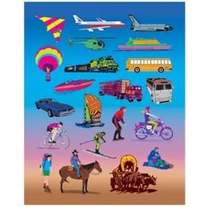  Hygloss Transportation Stickers Toys & Games