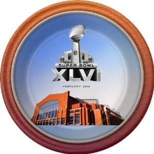  Super Bowl Xlvi (2012) 7 Inch Square Paper Plates (16 Pack 