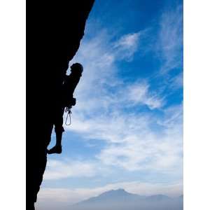  A Climber Ascends an Overhang 500 Feet Off the Ground 