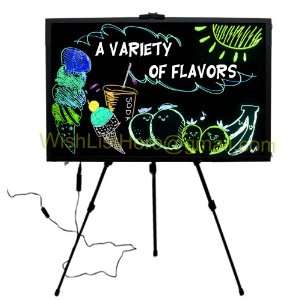  LED Light Up Dry Erase Menu Sign Message Writing Neon Board 