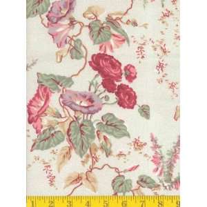  56 Wide Laura Ashley Morning Glories Green Fabric By The 