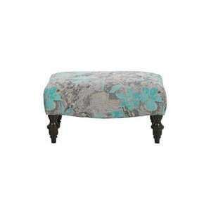   Fabric Upholstered Collection Louise Designer Style Fabric Ottoman