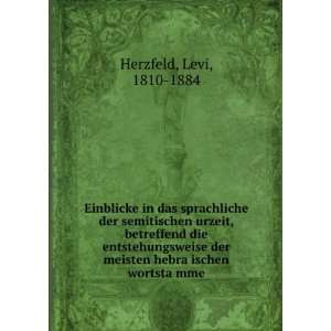   meisten hebraÌ?ischen wortstaÌ?mme Levi, 1810 1884 Herzfeld Books