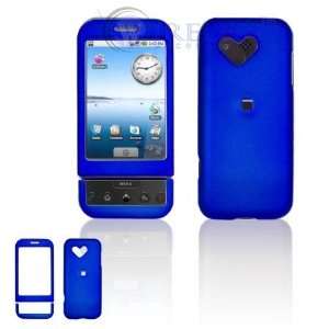 Dark Blue Rubber Feel Snap On Cover Case Cell Phone Protector for HTC 