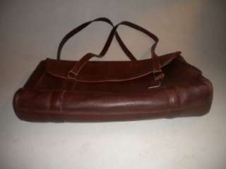   COACH Genuine Brown Leather Shoulder/Messenger Bag Carry Briefcase