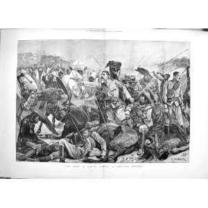   WOODVILLE PRINT 1894 WAR SOUTH AFRICA SOLDIERS HORSES