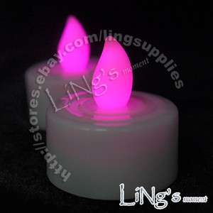   Pink Tea Light LED Flameless Candle Wedding Xmas Party Favor  