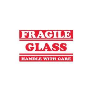  SHPSCL547   Fragile   Glass   Handle With Care Labels, 3 x 