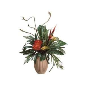    Calla Lilies and Protea in Vase Faux Flowers