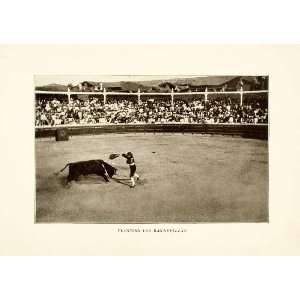  1908 Print Mexico Banderilla Bullfight Toredor Matador 