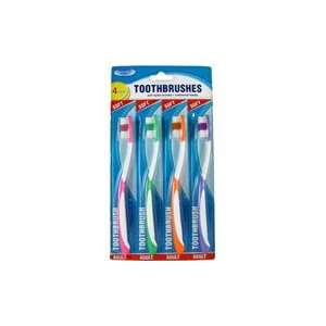   Nylon Brittle Toothbrushes   4 pack,(Assured)