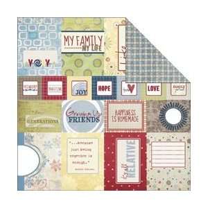 Fancy Pants My Family Double Sided Paper 12X12 Cards MFDSP 133; 25 
