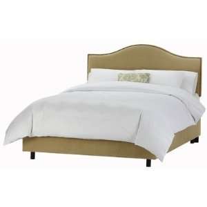  Nail Button Arc Bed in Velvet Honey Size Full Furniture 