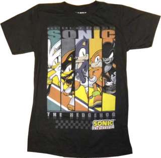   Name Sega Sonic the Hedgehog Group Men Anime T shirt (Black
